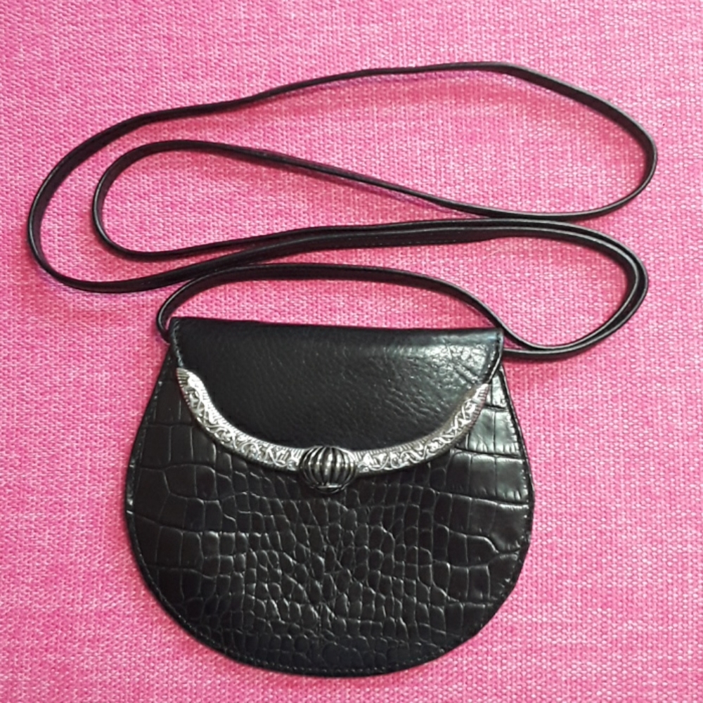 Vintage Brigbton Crossbody or Clutch Leather Purse